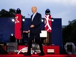 US President Joe Biden arrives for a Fourth of July celebration on the South Lawn of the White House in Washington, DC, US, on Thursday, July 4, 2024. Biden's reelection campaign limped into the US Independence Day holiday, exhausted by a week of the incumbent clawing to maintain his hold on his party's nomination. Photographer: Tierney L. Cross/Bloomberg