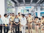 On July 4, new escalators were installed by the Mumbai Rail Vikas Corporation (MRVC) to connect the railway and metro stations at Ghatkopar. MRVC On July 4, new escalators were installed by the Mumbai Rail Vikas Corporation (MRVC) to connect the railway and metro stations at Ghatkopar. MRVC