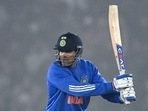 India's Shubman Gill watches the ball after playing a shot(AFP) India's Shubman Gill watches the ball after playing a shot(AFP)