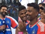Rohit Sharma during the T20 World Cup felicitation in Mumbai Rohit Sharma during the T20 World Cup felicitation in Mumbai