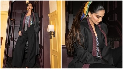 Sonam Kapoor redefines power dressing in stunning Moschino outfit. (Instagram/@rheakapoor) Sonam Kapoor redefines power dressing in stunning Moschino outfit. (Instagram/@rheakapoor)