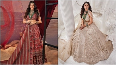 Nora Fatehi's ethnic makeover in dreamy traditional outfits is sure to steal your heart. Known for her bold fashion sense, the gorgeous actor channeled her inner Indian princess vibes as she got decked up in stunning lehenga attire that exudes sartorial elegance. Her breathtaking ethnic appearances are bookmark-worthy for all brides-to-be. Let's decode her look and take some fashion notes from the diva. (Instagram/@norafatehi) Nora Fatehi's ethnic makeover in dreamy traditional outfits is sure to steal your heart. Known for her bold fashion sense, the gorgeous actor channeled her inner Indian princess vibes as she got decked up in stunning lehenga attire that exudes sartorial elegance. Her breathtaking ethnic appearances are bookmark-worthy for all brides-to-be. Let's decode her look and take some fashion notes from the diva. (Instagram/@norafatehi)