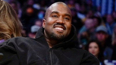 FILE - Kanye West, known as Ye, watches the first half of an NBA basketball game between the Washington Wizards and the Los Angeles Lakers, on March 11, 2022, in Los Angeles. Adidas said Wednesday March 13, 2024 that it's donated or is planning to give away more than $150 million to groups fighting antisemitism and other forms of hate from the sales of Yeezy shoes last year after it severed ties with Ye, the rapper formerly known as Kanye West. (AP Photo/Ashley Landis, File) (AP) FILE - Kanye West, known as Ye, watches the first half of an NBA basketball game between the Washington Wizards and the Los Angeles Lakers, on March 11, 2022, in Los Angeles. Adidas said Wednesday March 13, 2024 that it's donated or is planning to give away more than $150 million to groups fighting antisemitism and other forms of hate from the sales of Yeezy shoes last year after it severed ties with Ye, the rapper formerly known as Kanye West. (AP Photo/Ashley Landis, File) (AP)