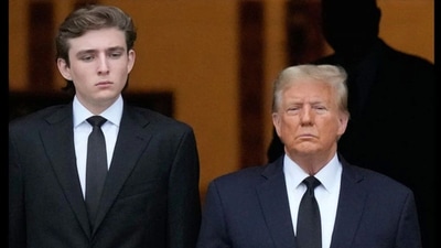 Barron Trump, the youngest son of Donald Trump and his only child with former First Lady Melania, made a rare appearance with his father in a video leaked on social media. (AP) Barron Trump, the youngest son of Donald Trump and his only child with former First Lady Melania, made a rare appearance with his father in a video leaked on social media. (AP)