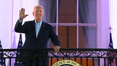 US President Joe Biden told a radio interviewer that he is proud to be the first ‘black woman to serve with a black president.’ (AFP) US President Joe Biden told a radio interviewer that he is proud to be the first ‘black woman to serve with a black president.’ (AFP)