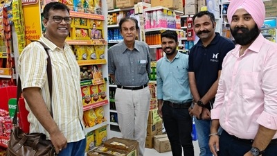 Harsh Mariwala photographed at a Mumbai supermarket. (X/@hcmariwala)
