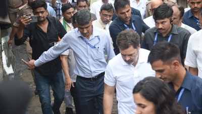 Leader of Opposition Rahul Gandhi met the families of the victims of the stampede in Hathras and Aligarh. Leader of Opposition Rahul Gandhi met the families of the victims of the stampede in Hathras and Aligarh.