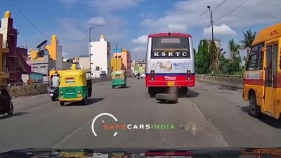 Karnataka state-run bus drops spare wheel on run, major accident missed. Watch Karnataka state-run bus drops spare wheel on run, major accident missed. Watch