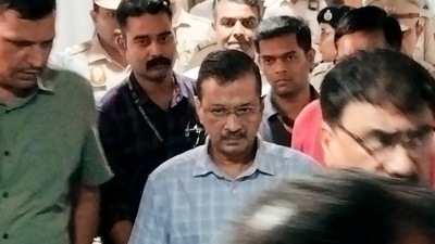 Delhi CM and AAP leader Arvind Kejriwal being produced before a court by CBI officials in connection with a money laundering case related to the Delhi liquor policy, in New Delhi, Saturday, June 29, 2024. (PTI) Delhi CM and AAP leader Arvind Kejriwal being produced before a court by CBI officials in connection with a money laundering case related to the Delhi liquor policy, in New Delhi, Saturday, June 29, 2024. (PTI)