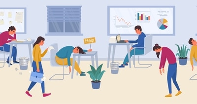 Combatting workplace burnout: Expert strategies for employee wellbeing (Image by macrovector on Freepik) Combatting workplace burnout: Expert strategies for employee wellbeing (Image by macrovector on Freepik)