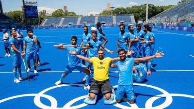 The Tokyo Olympics also marked the end of India's empty run in hockey, with the men's team winning bronze in stunning fashion. India faced Germany and the latter took the lead in the second minute itself. Simranjeet Singh equalised for India in the 17th minute, only for Germany to take the lead again just seven minutes later. Germany then scored a third goal in the 25th minute but India's Hardik Singh got a goal back for his team just two minutes later. Harmanpreet Singh then sensationally equalised in the 39th minute, followed by goals from Rupinder Singh and and Simranjeet. India led 5-3 but Germany scored in 48th minute. It set up a tense finale as India defended for their lives and finally won 5-4. (Hockey India) The Tokyo Olympics also marked the end of India's empty run in hockey, with the men's team winning bronze in stunning fashion. India faced Germany and the latter took the lead in the second minute itself. Simranjeet Singh equalised for India in the 17th minute, only for Germany to take the lead again just seven minutes later. Germany then scored a third goal in the 25th minute but India's Hardik Singh got a goal back for his team just two minutes later. Harmanpreet Singh then sensationally equalised in the 39th minute, followed by goals from Rupinder Singh and and Simranjeet. India led 5-3 but Germany scored in 48th minute. It set up a tense finale as India defended for their lives and finally won 5-4. (Hockey India)