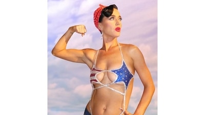 Katy Perry took glam marketing to the next level, demonstrating her version of the iconic “Rosie the Riveter” or “We Can Do It” poster. Plugging promotion for the lead single - “Woman's World” - of her upcoming highly anticipated sixth studio album, “KP6.” "BB UR A FIREWORK 🎆and speaking of work, WOMAN’S WORLD IS GOING TO WORK IN ONE WEEK HAPPY 4TH," she wrote on social media. (@katyperry via Instagram) Katy Perry took glam marketing to the next level, demonstrating her version of the iconic “Rosie the Riveter” or “We Can Do It” poster. Plugging promotion for the lead single - “Woman's World” - of her upcoming highly anticipated sixth studio album, “KP6.” "BB UR A FIREWORK 🎆and speaking of work, WOMAN’S WORLD IS GOING TO WORK IN ONE WEEK HAPPY 4TH," she wrote on social media. (@katyperry via Instagram)