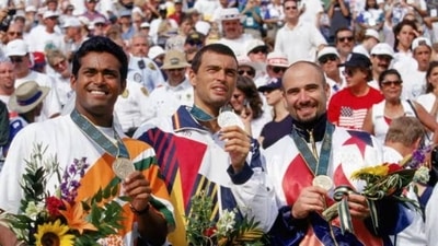 The hockey medals dried up after 1980, and India returned empty-handed at LA 1984, Seoul 1988 and Barcelona 1992. That run was ended by tennis great Leander Paes when he won bronze at Atlanta 1996. Paes lost in the semi-finals to eventual gold medal winner Andre Agassi and faced Brazil's Fernando Meligeni in the bronze medal match. He won 3-6, 6-2, 6-4. (Getty Images) The hockey medals dried up after 1980, and India returned empty-handed at LA 1984, Seoul 1988 and Barcelona 1992. That run was ended by tennis great Leander Paes when he won bronze at Atlanta 1996. Paes lost in the semi-finals to eventual gold medal winner Andre Agassi and faced Brazil's Fernando Meligeni in the bronze medal match. He won 3-6, 6-2, 6-4. (Getty Images)