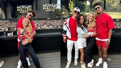 Brittany Mahomes and Patrick Mahomes spent their 4th of July overseas, jamming to the tunes of Morgan Wallen at the country concert in London. American football defensive back Summit Hogue and Miranda Hogue were also spotted alongside them. (Instagram/brittanylynne) Brittany Mahomes and Patrick Mahomes spent their 4th of July overseas, jamming to the tunes of Morgan Wallen at the country concert in London. American football defensive back Summit Hogue and Miranda Hogue were also spotted alongside them. (Instagram/brittanylynne)