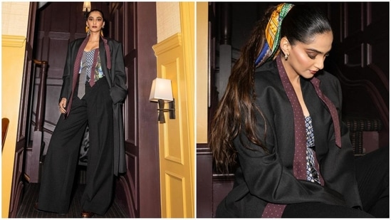 Sonam Kapoor redefines power dressing in stunning Moschino outfit.(Instagram/@rheakapoor)