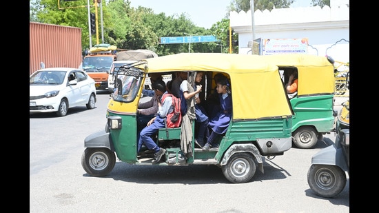 Chandigarh Commission for Protection of Child Rights (CCPCR) chairperson Shipra Bansal highlighted that school bus drivers and attendants do not undergo life support training. (HT Photos)