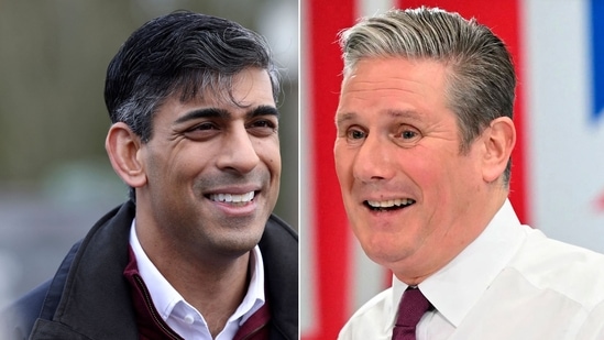  Britain's Prime Minister Rishi Sunak (L) and Britain's main opposition Labour Party leader Keir Starmer (R) (AFP)
