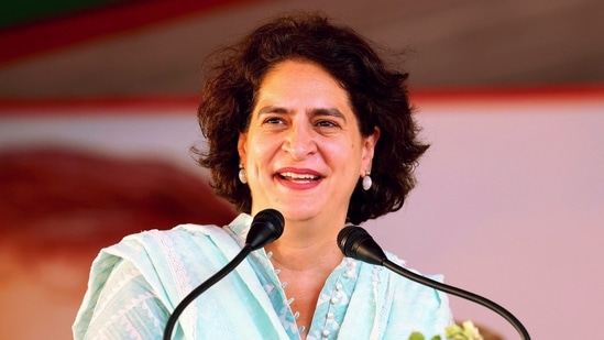 (IMAGE VIA @priyankagandhi**) Rae Bareli: In this Tuesday, June 11, 2024 file image, Congress leader Priyanka Gandhi Vadra addresses a public meeting, in Rae Bareli, Uttar Pradesh. (PTI Photo)