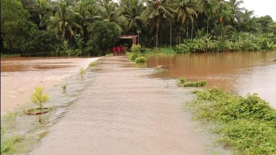 The Uttara Kannada district received an average of 839 mm of rainfall up to on Friday, while the normal rainfall is 869 mm. (HT)