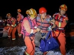 Around 5,700 residents were relocated after waters breached a dike at China's second-largest freshwater lake in the south of the country, while rescue workers rushed to contain further damage from outflows, Chinese state media said on Saturday.(X(formerly Twitter)) Around 5,700 residents were relocated after waters breached a dike at China's second-largest freshwater lake in the south of the country, while rescue workers rushed to contain further damage from outflows, Chinese state media said on Saturday.(X(formerly Twitter))