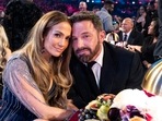 Jennifer Lopez with Ben Affleck during the ceremony.