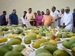 Uttar Pradesh CM Yogi Adityanath at Uttar Pradesh Mango Festival 2023 in Lucknow on July 14. (HT photo) Uttar Pradesh CM Yogi Adityanath at Uttar Pradesh Mango Festival 2023 in Lucknow on July 14. (HT photo)