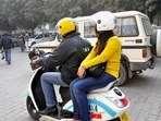 The enforcement operation was launched in response to the protests by auto-rickshaw drivers who claimed that bike taxis are impacting their livelihoods.(Representational Photo/HT) The enforcement operation was launched in response to the protests by auto-rickshaw drivers who claimed that bike taxis are impacting their livelihoods.(Representational Photo/HT)