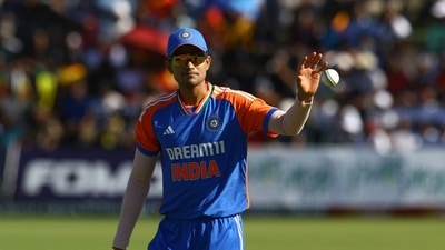 India's Shubman Gill catches the ball during the first T20 international cricket match against Zimbabwe (AFP) India's Shubman Gill catches the ball during the first T20 international cricket match against Zimbabwe (AFP)