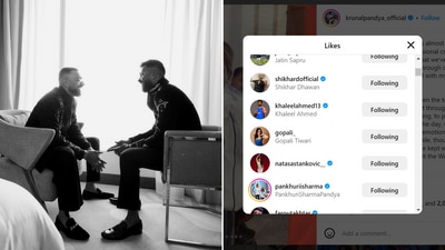 Krunal Pandya shared an emotional post about his brother Hardik Pandya's struggles and his achievements. Many, including Natasa Stankovic, liked his post. (Instagram/@krunalpandya_official) Krunal Pandya shared an emotional post about his brother Hardik Pandya's struggles and his achievements. Many, including Natasa Stankovic, liked his post. (Instagram/@krunalpandya_official)