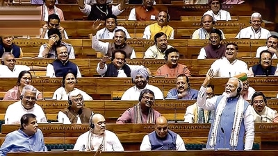 Prime Minister Narendra Modi replies to the Motion of Thanks on the President's Address in the Lok Sabha. (PTI) Prime Minister Narendra Modi replies to the Motion of Thanks on the President's Address in the Lok Sabha. (PTI)