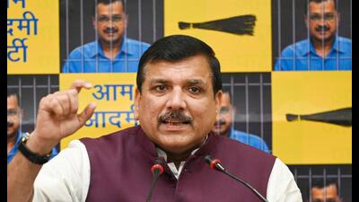Seeking votes for AAP, Sanjay Singh says the Punjab government has done “historic” work for every section of society. (Hindustan Times) Seeking votes for AAP, Sanjay Singh says the Punjab government has done “historic” work for every section of society. (Hindustan Times)