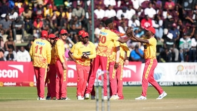 With eight-single digit scores registered by India, they were bowled out for 102 in 19.5 overs in pursuit of a target of 116. (AP) With eight-single digit scores registered by India, they were bowled out for 102 in 19.5 overs in pursuit of a target of 116. (AP)
