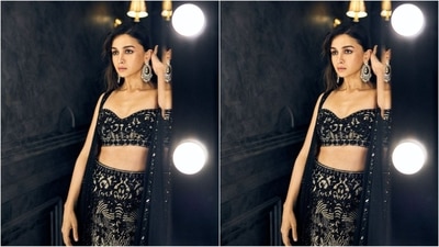 With the help of makeup artist Riviera Lynn, Alia was decked out in nude eyeshadow, smudged eyeliner, mascara-coated lashes, kohled eyes, blushed cheeks, luminous highlighter, and a shade of nude lipstick. (Instagram/@aliaabhatt) With the help of makeup artist Riviera Lynn, Alia was decked out in nude eyeshadow, smudged eyeliner, mascara-coated lashes, kohled eyes, blushed cheeks, luminous highlighter, and a shade of nude lipstick. (Instagram/@aliaabhatt)
