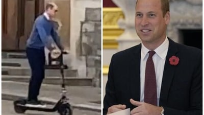 Prince William reportedly purchased the electric scooter last year. (AP/X) Prince William reportedly purchased the electric scooter last year. (AP/X)