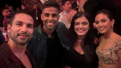 Mira Rajput posted a photo with cricketer Suryakumar Yadav and his wife Devisha Shetty. Mira Rajput posted a photo with cricketer Suryakumar Yadav and his wife Devisha Shetty.