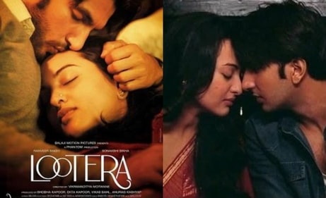 The poster of Lootera (2013) and a close up of Ranveer Singh and Sonakshi Sinha's onscreen chemistry. (Instagram) The poster of Lootera (2013) and a close up of Ranveer Singh and Sonakshi Sinha's onscreen chemistry. (Instagram)