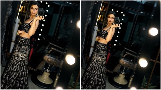 On Friday, Alia gave her fans a sweet surprise by taking to Instagram and uploading a series of glamorous pictures, accompanied by a black heart and star emoticon as the caption.(Instagram/@aliaabhatt)