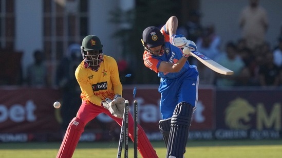 Shubman Gill (31) was the highest run-getter for India but Sikandar Raza castled him to put the visitors on the mat.(AP)