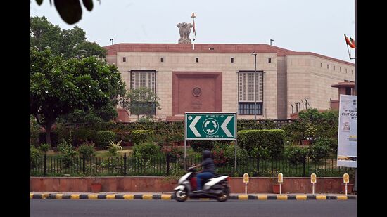 The Parliament House in New Delhi, India, on Monday, June 24, 2024. Photographer: Prakash Singh/Bloomberg (Bloomberg)