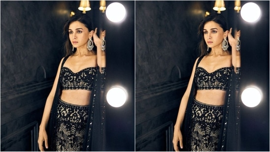 With the help of makeup artist Riviera Lynn, Alia was decked out in nude eyeshadow, smudged eyeliner, mascara-coated lashes, kohled eyes, blushed cheeks, luminous highlighter, and a shade of nude lipstick.(Instagram/@aliaabhatt)