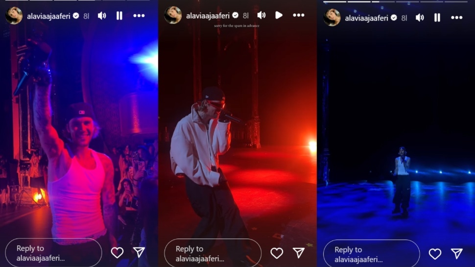 Alaviaa shared a bunch of videos of Justin performing at the event. 