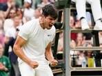 Carlos Alcaraz of Spain reacts after defeating Ugo Humbert of France. Carlos Alcaraz of Spain reacts after defeating Ugo Humbert of France.