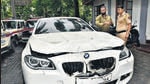 Rajrishi Bidawar, who was present in the car during the accident and was apprehended from Kala Nagar, told the police that the Shiv Sena leader’s son was behind the wheel when the accident occurred, police officials said. (Bhushan Koyande/HT Photo) Rajrishi Bidawar, who was present in the car during the accident and was apprehended from Kala Nagar, told the police that the Shiv Sena leader’s son was behind the wheel when the accident occurred, police officials said. (Bhushan Koyande/HT Photo)