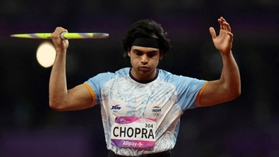 India's Neeraj Chopra in action. (REUTERS)