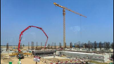 The administration is also transferring this land to the Yamuna Expressway Industrial Development Authority (Yeida) for the airport’s expansion, set to become operational by the end of 2024. (PTI Photo) The administration is also transferring this land to the Yamuna Expressway Industrial Development Authority (Yeida) for the airport’s expansion, set to become operational by the end of 2024. (PTI Photo)