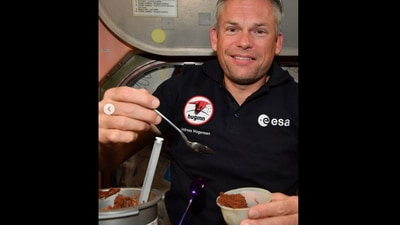 World Chocolate Day: Astronaut Andreas Mogensen enjoying a chocolate treat. (Instagram/@ESA) World Chocolate Day: Astronaut Andreas Mogensen enjoying a chocolate treat. (Instagram/@ESA)