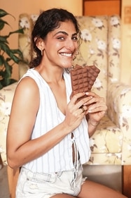 Kubbra Sait on World Chocolate Day Kubbra Sait on World Chocolate Day