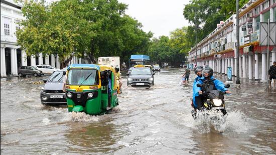 Heavy rainfall waterlogged parts of the national capital last month. (Arvind Yadav/HT Photo) Heavy rainfall waterlogged parts of the national capital last month. (Arvind Yadav/HT Photo)