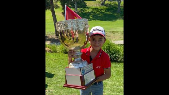 This marks a superb start to the US tournament season for Chandigarh golfer Nihaal Cheema. (HT Photo)