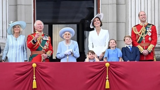 Prince William and Princess Kate Middleton's son Prince George gave an endearing nickname to Queen Elizabeth.(Anthony Harvey/Shutterstock)